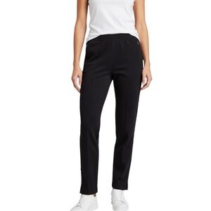 Theory Black Wool Blend Zipper Hem Straight Leg Joggers